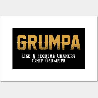 Grumpa Like A Regular Grandpa Only Grumpier Costume Gift Posters and Art